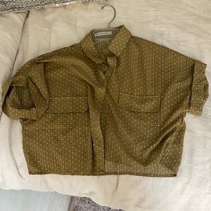 Cropped button up shirt